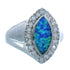 Southwest Geniune Sterling Silver Blue Opal Ring Size 5-3/4 RS51037